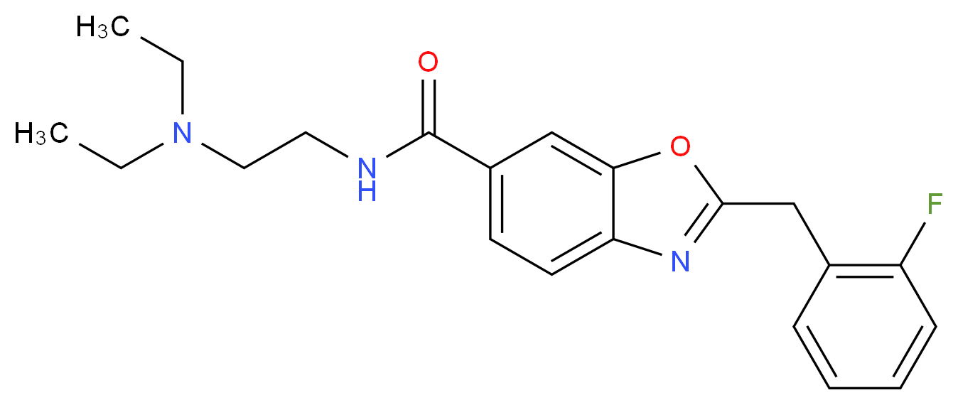 N-[2-(diethylamino)ethyl]-2-(2-fluorobenzyl)-1,3-benzoxazole-6-carboxamide_Molecular_structure_CAS_)