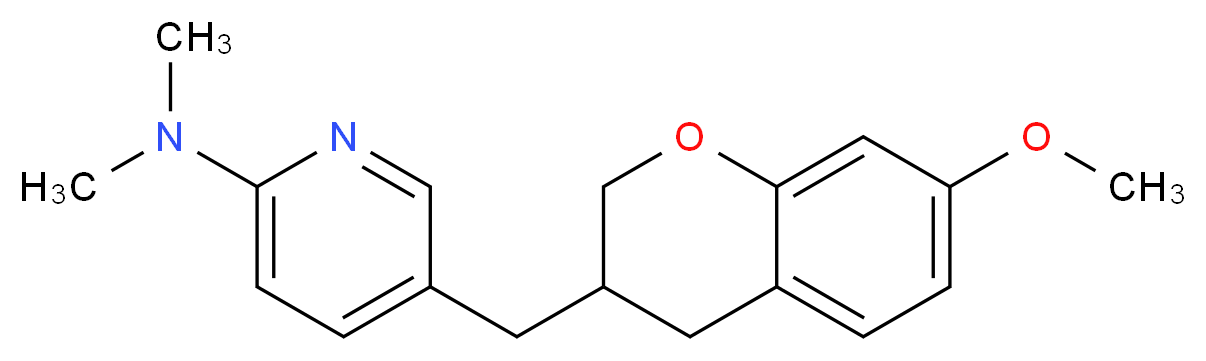 5-[(7-methoxy-3,4-dihydro-2H-chromen-3-yl)methyl]-N,N-dimethylpyridin-2-amine_Molecular_structure_CAS_)