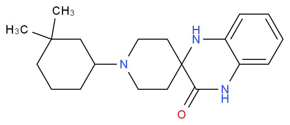 1-(3,3-dimethylcyclohexyl)-1',4'-dihydro-3'H-spiro[piperidine-4,2'-quinoxalin]-3'-one_Molecular_structure_CAS_)