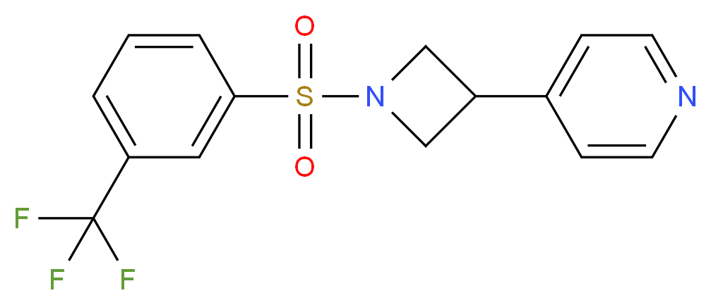 4-(1-{[3-(trifluoromethyl)phenyl]sulfonyl}-3-azetidinyl)pyridine_Molecular_structure_CAS_)