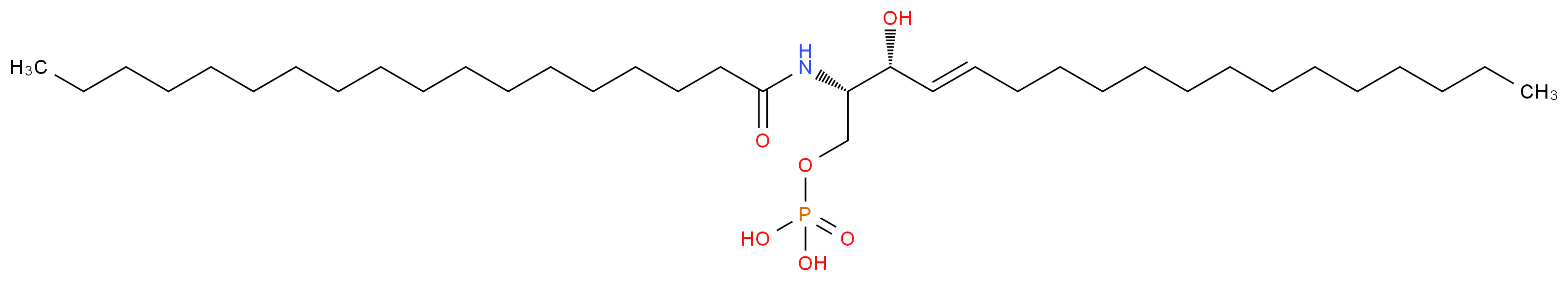 Ceramide 1-phosphate from bovine brain_Molecular_structure_CAS_128543-23-7)