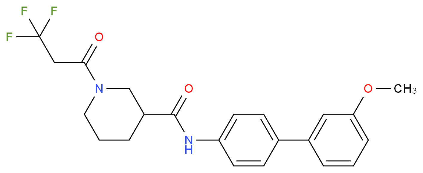 N-(3'-methoxy-4-biphenylyl)-1-(3,3,3-trifluoropropanoyl)-3-piperidinecarboxamide_Molecular_structure_CAS_)
