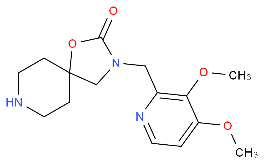 3-[(3,4-dimethoxypyridin-2-yl)methyl]-1-oxa-3,8-diazaspiro[4.5]decan-2-one_Molecular_structure_CAS_)