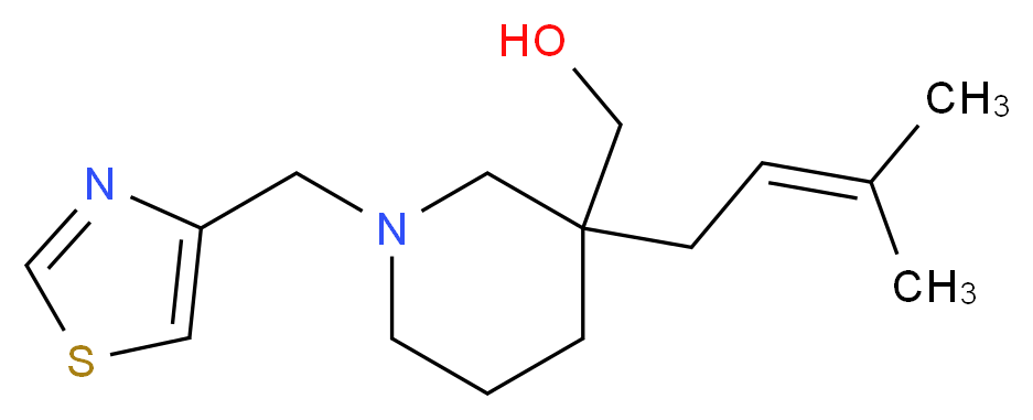 [3-(3-methyl-2-buten-1-yl)-1-(1,3-thiazol-4-ylmethyl)-3-piperidinyl]methanol_Molecular_structure_CAS_)
