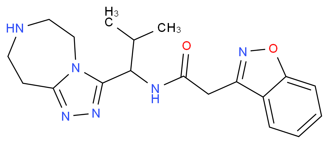 2-(1,2-benzisoxazol-3-yl)-N-[2-methyl-1-(6,7,8,9-tetrahydro-5H-[1,2,4]triazolo[4,3-d][1,4]diazepin-3-yl)propyl]acetamide_Molecular_structure_CAS_)