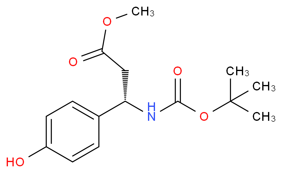 (βS)-β-[(1,1-tert-Butyloxycarbonyl)amino]-4-hydroxy-benzenepropanoic Acid Methyl Ester_Molecular_structure_CAS_474295-85-7)