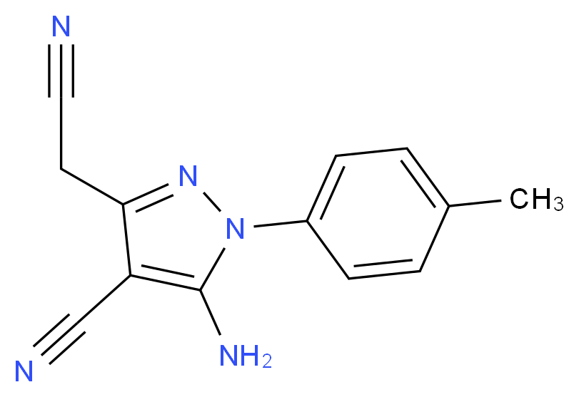 5-Amino-3-cyanomethyl-1-p-tolyl-1H-pyrazole-4-carbonitrile_Molecular_structure_CAS_)
