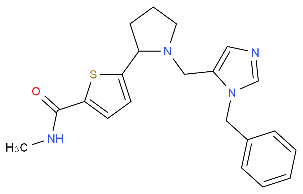 5-{1-[(1-benzyl-1H-imidazol-5-yl)methyl]-2-pyrrolidinyl}-N-methyl-2-thiophenecarboxamide_Molecular_structure_CAS_)