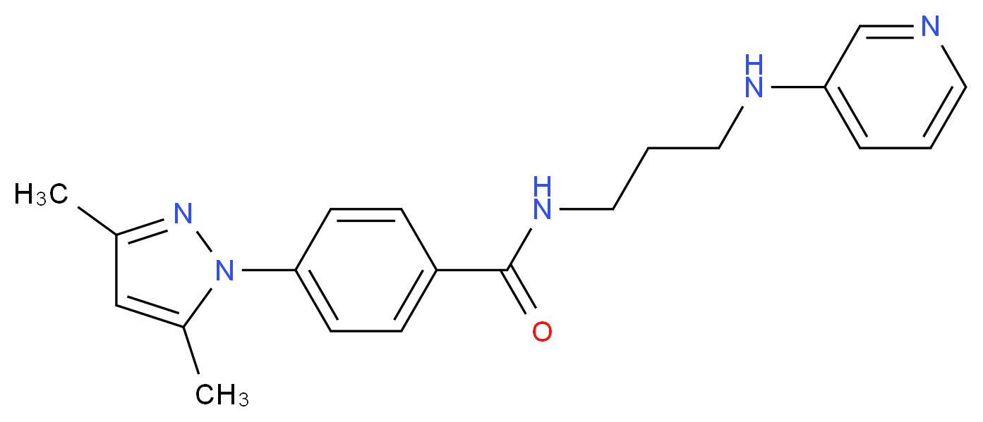 4-(3,5-dimethyl-1H-pyrazol-1-yl)-N-[3-(3-pyridinylamino)propyl]benzamide_Molecular_structure_CAS_)