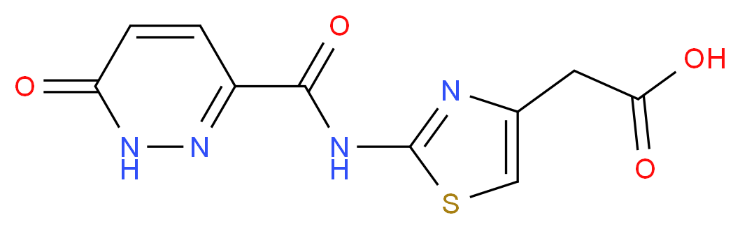 2-[2-(6-oxo-1,6-dihydropyridazine-3-amido)-1,3-thiazol-4-yl]acetic acid_Molecular_structure_CAS_)