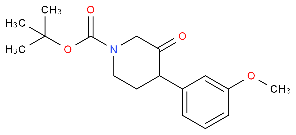 tert-butyl 4-(3-methoxyphenyl)-3-oxopiperidine-1-carboxylate_Molecular_structure_CAS_)