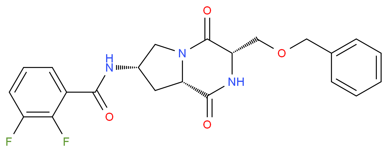 N-{(3S,7S,8aS)-3-[(benzyloxy)methyl]-1,4-dioxooctahydropyrrolo[1,2-a]pyrazin-7-yl}-2,3-difluorobenzamide_Molecular_structure_CAS_)