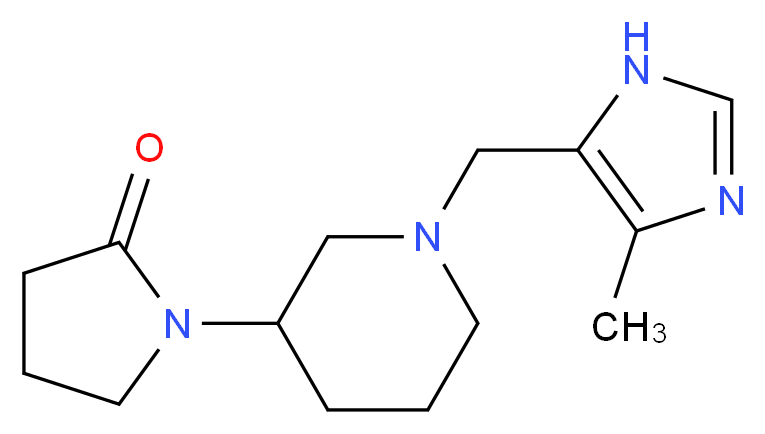 1-{1-[(4-methyl-1H-imidazol-5-yl)methyl]piperidin-3-yl}pyrrolidin-2-one_Molecular_structure_CAS_)