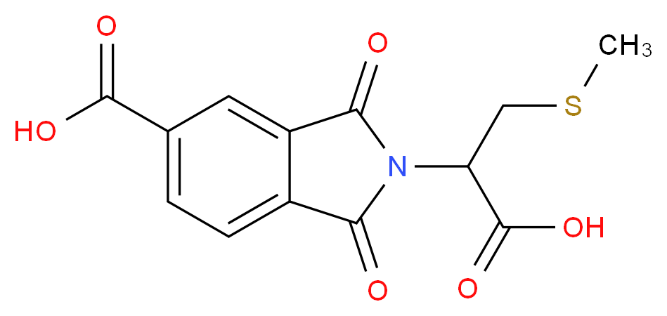 2-(1-Carboxy-2-methylsulfanyl-ethyl)-1,3-dioxo-2,3-dihydro-1H-isoindole-5-carboxylic acid_Molecular_structure_CAS_)