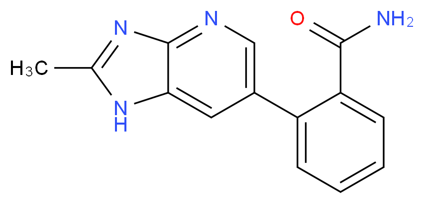 2-(2-methyl-1H-imidazo[4,5-b]pyridin-6-yl)benzamide_Molecular_structure_CAS_)