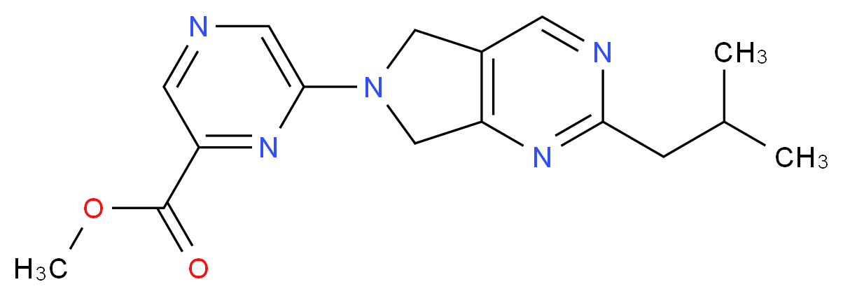 methyl 6-(2-isobutyl-5,7-dihydro-6H-pyrrolo[3,4-d]pyrimidin-6-yl)pyrazine-2-carboxylate_Molecular_structure_CAS_)