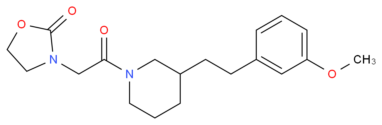 3-(2-{3-[2-(3-methoxyphenyl)ethyl]-1-piperidinyl}-2-oxoethyl)-1,3-oxazolidin-2-one_Molecular_structure_CAS_)