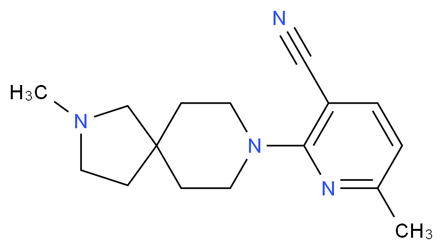 6-methyl-2-(2-methyl-2,8-diazaspiro[4.5]dec-8-yl)nicotinonitrile_Molecular_structure_CAS_)