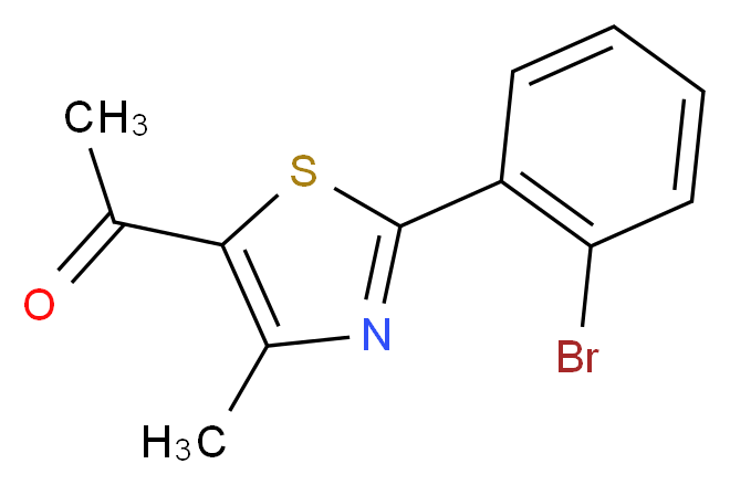 1-[2-(2-bromophenyl)-4-methyl-1,3-thiazol-5-yl]ethan-1-one_Molecular_structure_CAS_)