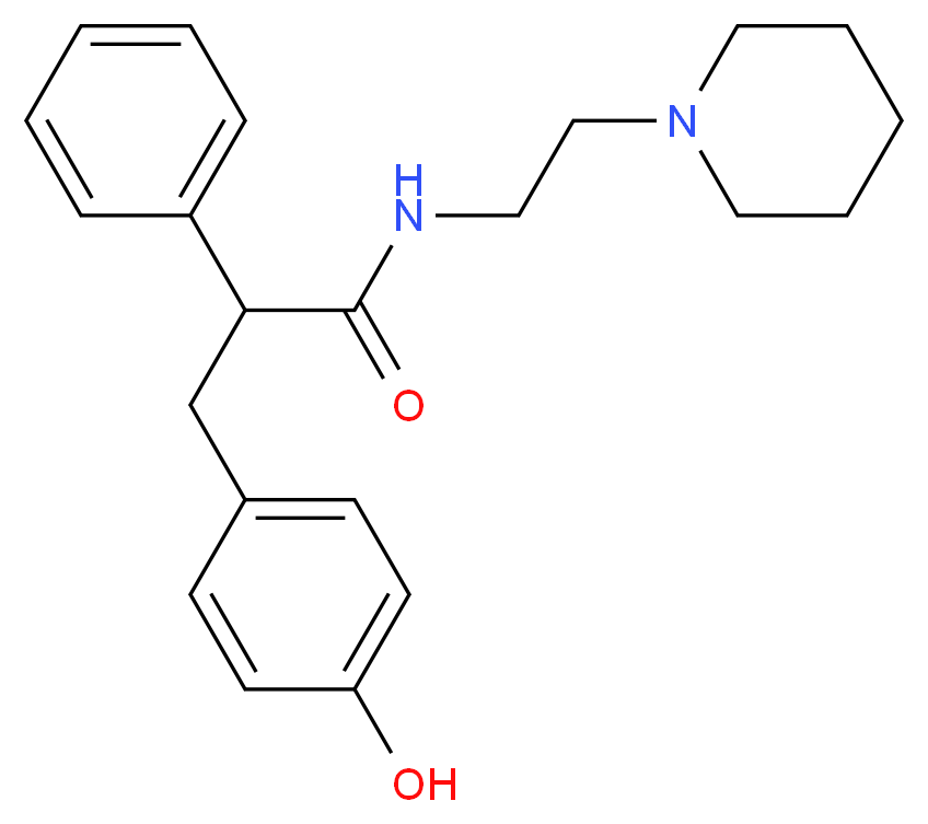 3-(4-hydroxyphenyl)-2-phenyl-N-(2-piperidin-1-ylethyl)propanamide_Molecular_structure_CAS_)