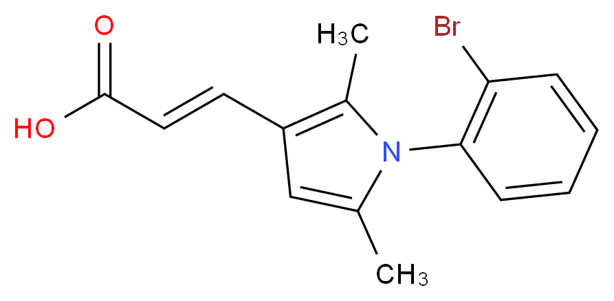 (2E)-3-[1-(2-bromophenyl)-2,5-dimethyl-1H-pyrrol-3-yl]acrylic acid_Molecular_structure_CAS_)
