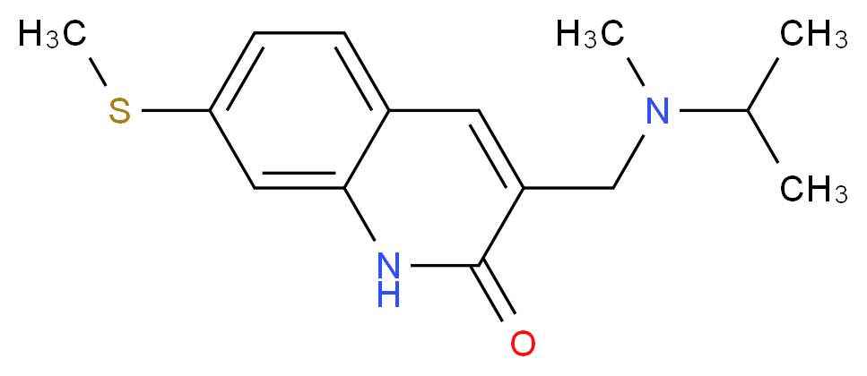 3-{[isopropyl(methyl)amino]methyl}-7-(methylthio)quinolin-2(1H)-one_Molecular_structure_CAS_)
