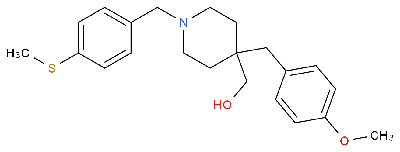 {4-(4-methoxybenzyl)-1-[4-(methylthio)benzyl]-4-piperidinyl}methanol_Molecular_structure_CAS_)