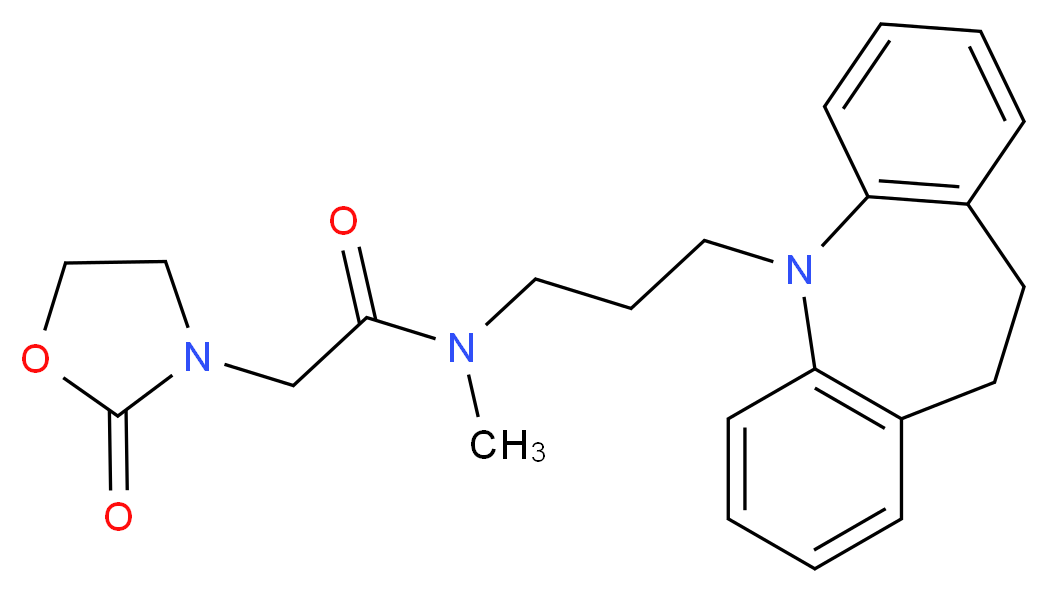 N-[3-(10,11-dihydro-5H-dibenzo[b,f]azepin-5-yl)propyl]-N-methyl-2-(2-oxo-1,3-oxazolidin-3-yl)acetamide_Molecular_structure_CAS_)
