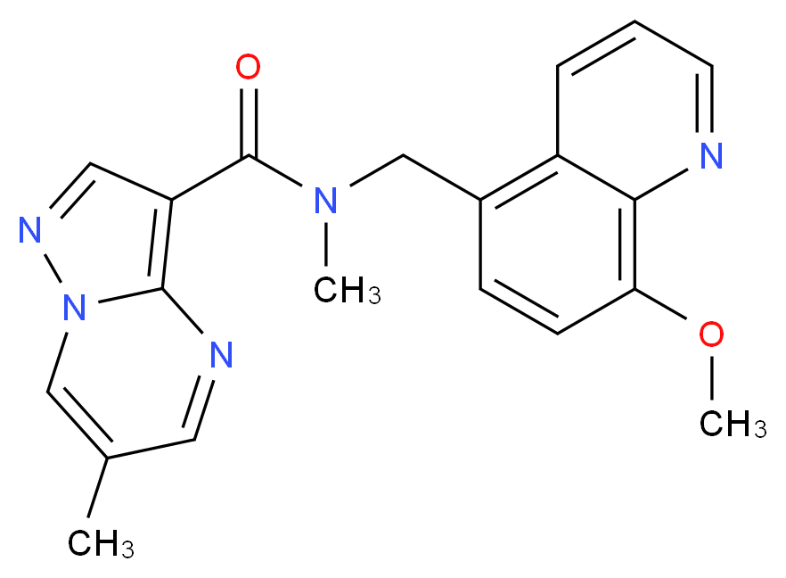 N-[(8-methoxyquinolin-5-yl)methyl]-N,6-dimethylpyrazolo[1,5-a]pyrimidine-3-carboxamide_Molecular_structure_CAS_)