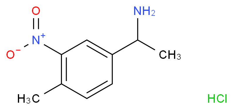 1-(4-methyl-3-nitrophenyl)ethan-1-amine hydrochloride_Molecular_structure_CAS_)