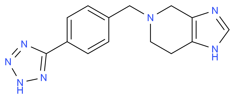 5-[4-(2H-tetrazol-5-yl)benzyl]-4,5,6,7-tetrahydro-1H-imidazo[4,5-c]pyridine_Molecular_structure_CAS_)
