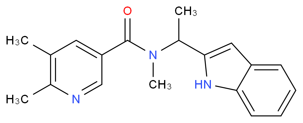N-[1-(1H-indol-2-yl)ethyl]-N,5,6-trimethylnicotinamide_Molecular_structure_CAS_)