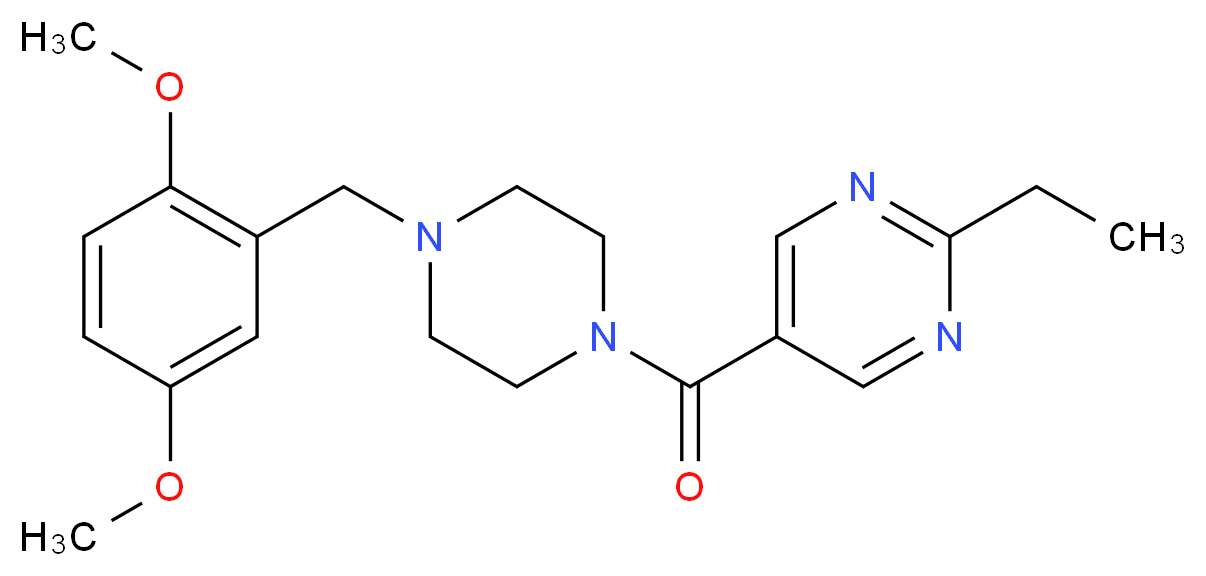 5-{[4-(2,5-dimethoxybenzyl)-1-piperazinyl]carbonyl}-2-ethylpyrimidine_Molecular_structure_CAS_)