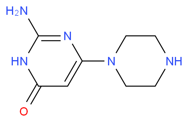 2-amino-6-(1-piperazinyl)-4(3H)-pyrimidinone_Molecular_structure_CAS_1158775-43-9)