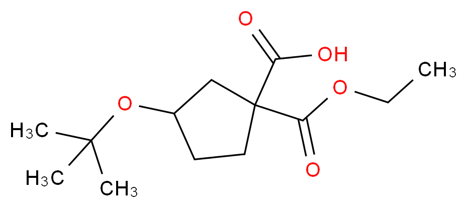 1-(ETHOXYCARBONYL)-3-TERT-BUTOXYCYCLOPENTANECARBOXYLIC ACID_Molecular_structure_CAS_)