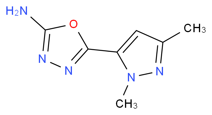 5-(1,3-dimethyl-1H-pyrazol-5-yl)-1,3,4-oxadiazol-2-amine_Molecular_structure_CAS_1170966-72-9)