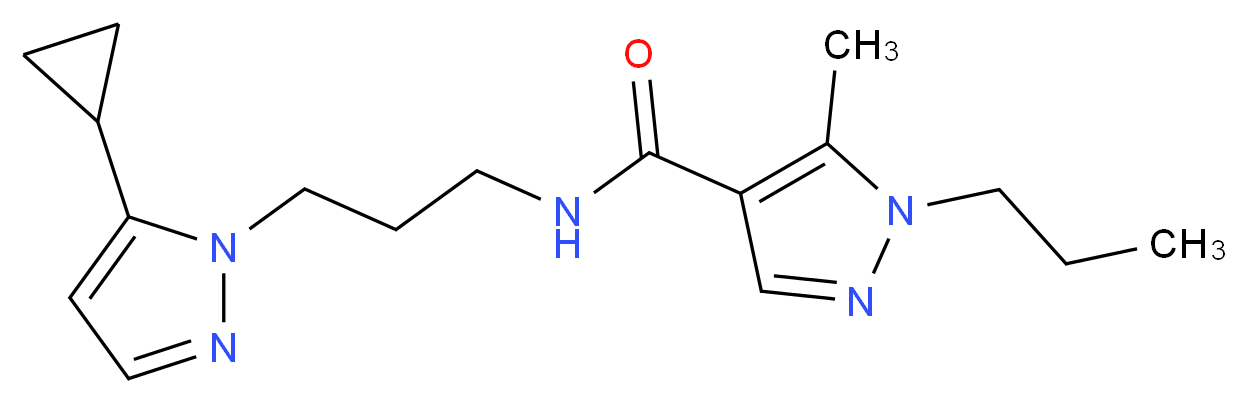 N-[3-(5-cyclopropyl-1H-pyrazol-1-yl)propyl]-5-methyl-1-propyl-1H-pyrazole-4-carboxamide_Molecular_structure_CAS_)