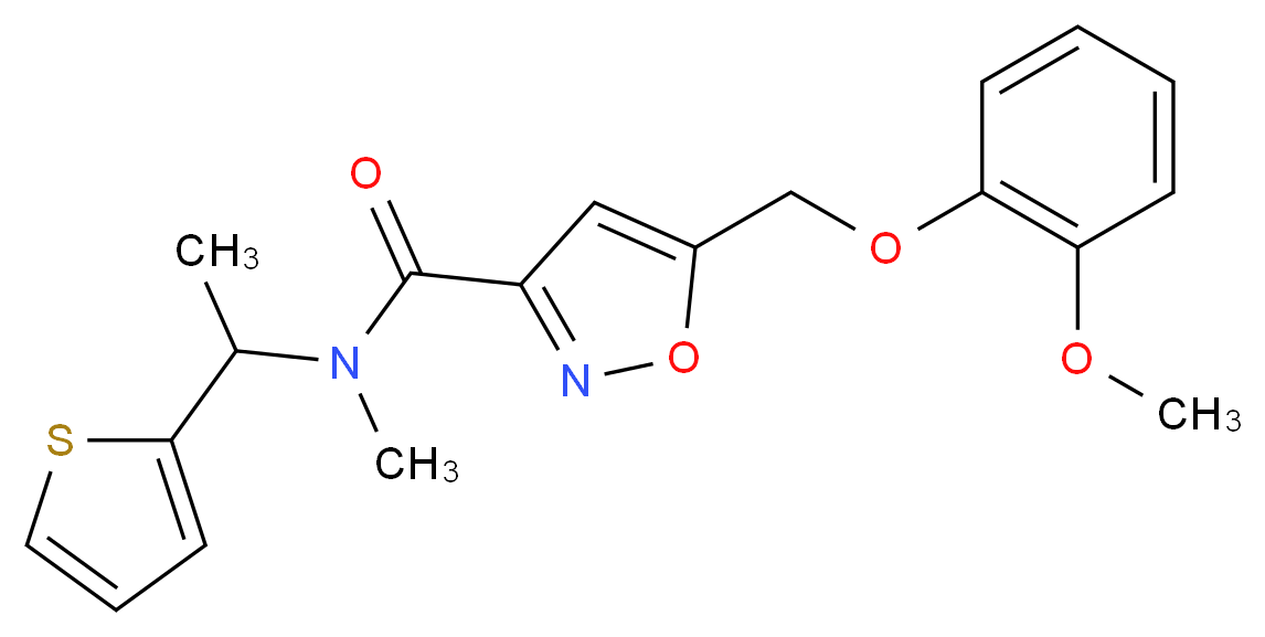5-[(2-methoxyphenoxy)methyl]-N-methyl-N-[1-(2-thienyl)ethyl]isoxazole-3-carboxamide_Molecular_structure_CAS_)