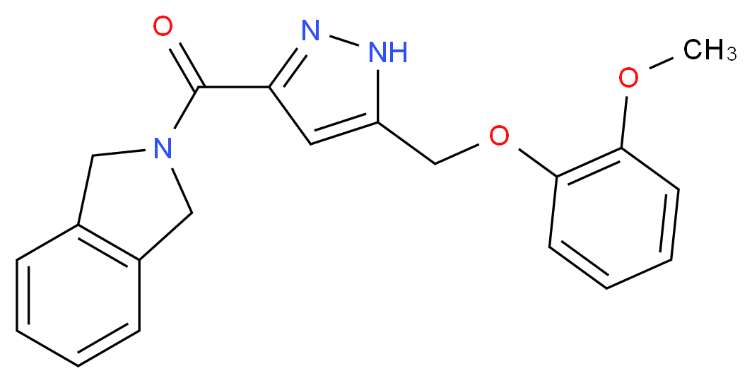 2-({5-[(2-methoxyphenoxy)methyl]-1H-pyrazol-3-yl}carbonyl)isoindoline_Molecular_structure_CAS_)
