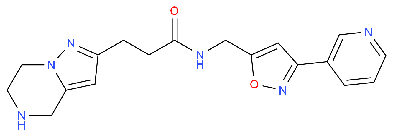 N-{[3-(3-pyridinyl)-5-isoxazolyl]methyl}-3-(4,5,6,7-tetrahydropyrazolo[1,5-a]pyrazin-2-yl)propanamide_Molecular_structure_CAS_)
