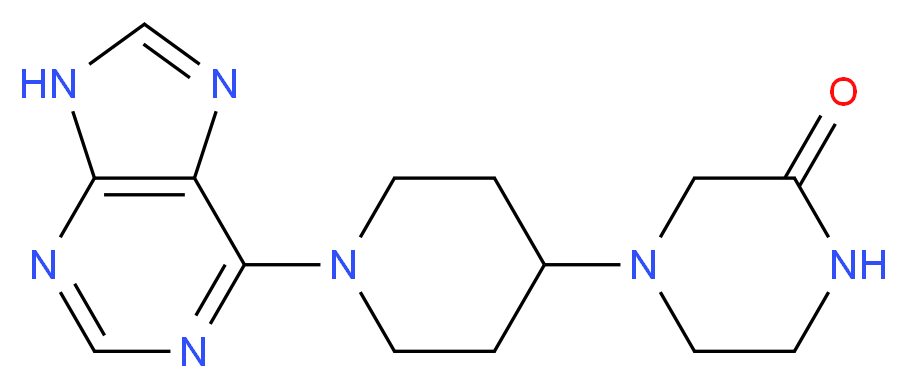 4-[1-(9H-purin-6-yl)piperidin-4-yl]piperazin-2-one_Molecular_structure_CAS_)