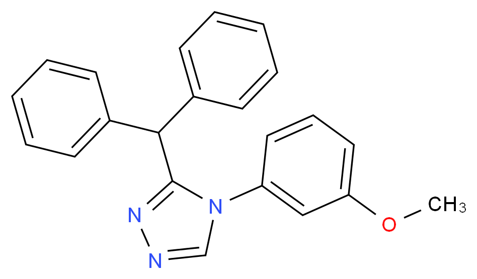 3-(diphenylmethyl)-4-(3-methoxyphenyl)-4H-1,2,4-triazole_Molecular_structure_CAS_)