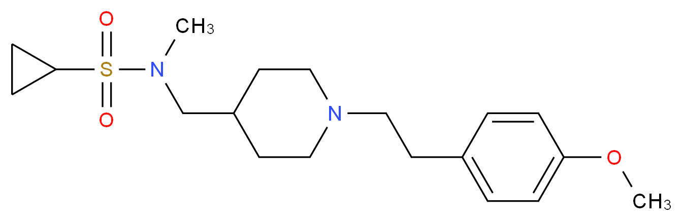 N-({1-[2-(4-methoxyphenyl)ethyl]piperidin-4-yl}methyl)-N-methylcyclopropanesulfonamide_Molecular_structure_CAS_)