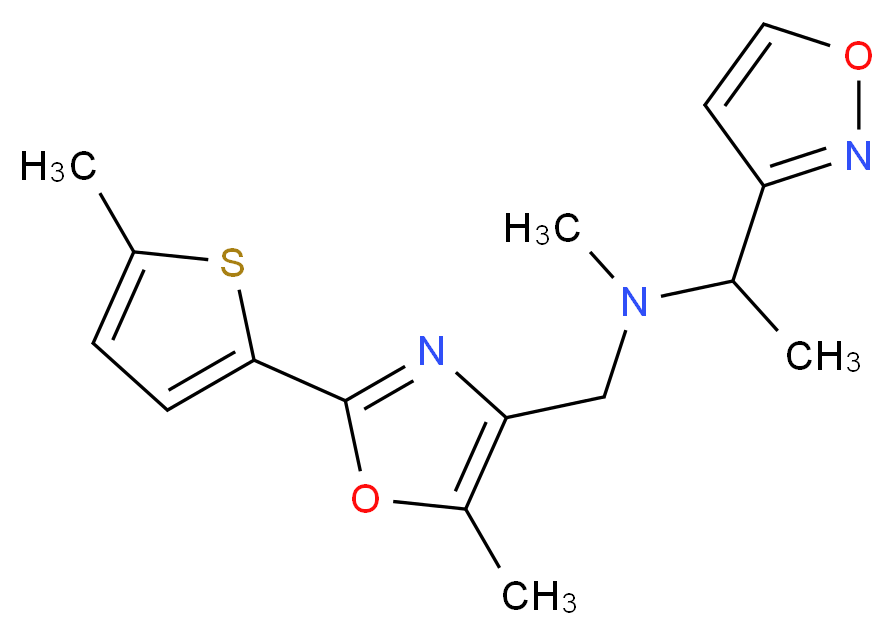 1-(3-isoxazolyl)-N-methyl-N-{[5-methyl-2-(5-methyl-2-thienyl)-1,3-oxazol-4-yl]methyl}ethanamine_Molecular_structure_CAS_)