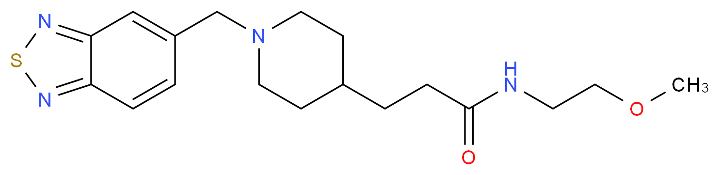 3-[1-(2,1,3-benzothiadiazol-5-ylmethyl)-4-piperidinyl]-N-(2-methoxyethyl)propanamide_Molecular_structure_CAS_)