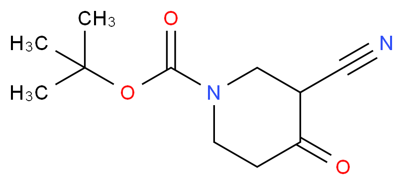 3-Cyano-4-oxo-piperidine-1-carboxylic acid tert-butyl ester_Molecular_structure_CAS_914988-10-6)