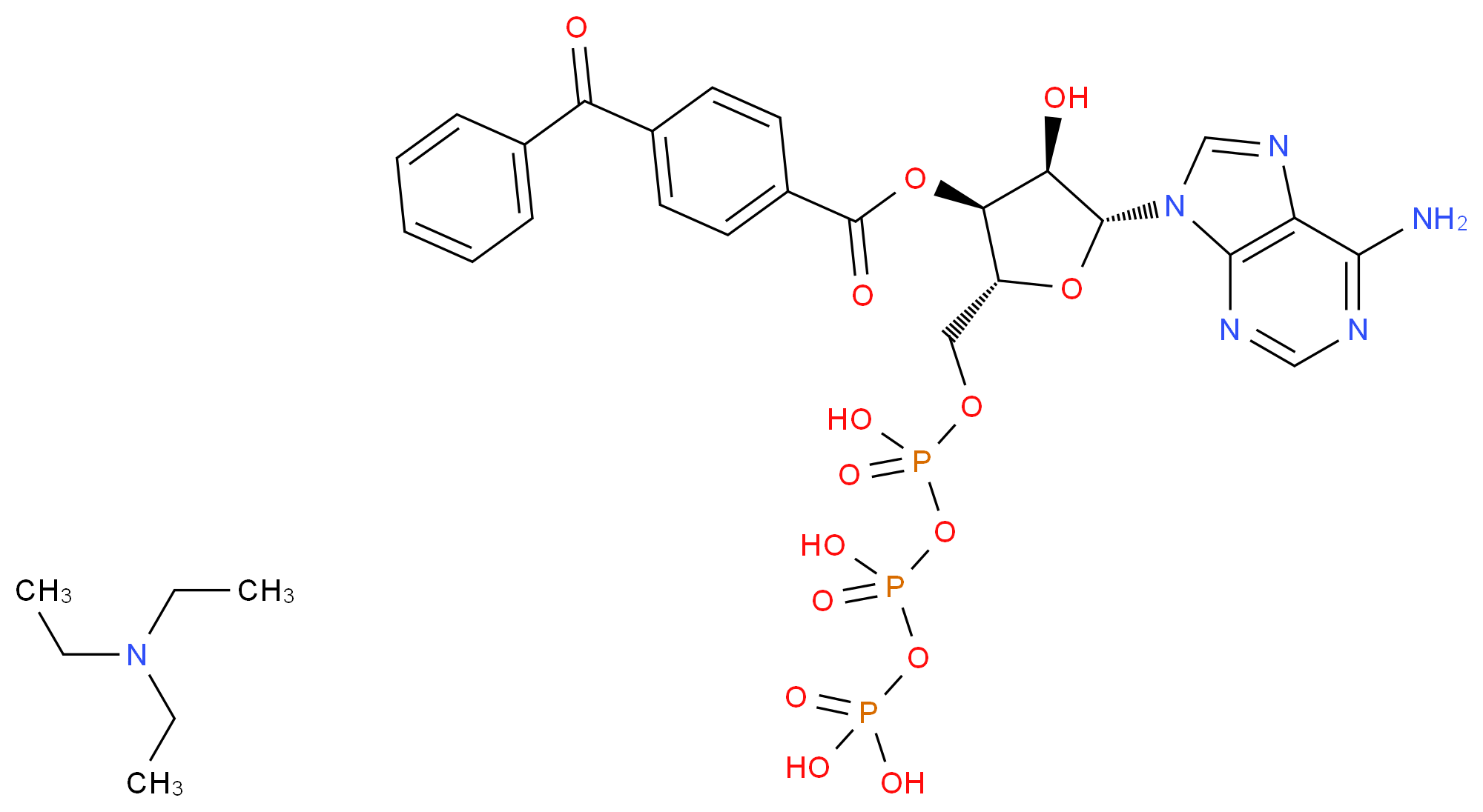2′(3′)-O-(4-Benzoylbenzoyl)adenosine 5′-triphosphate triethylammonium salt_Molecular_structure_CAS_112898-15-4)