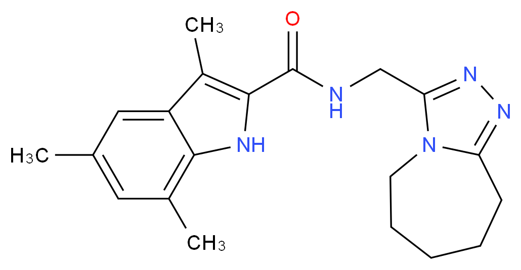 3,5,7-trimethyl-N-(6,7,8,9-tetrahydro-5H-[1,2,4]triazolo[4,3-a]azepin-3-ylmethyl)-1H-indole-2-carboxamide_Molecular_structure_CAS_)