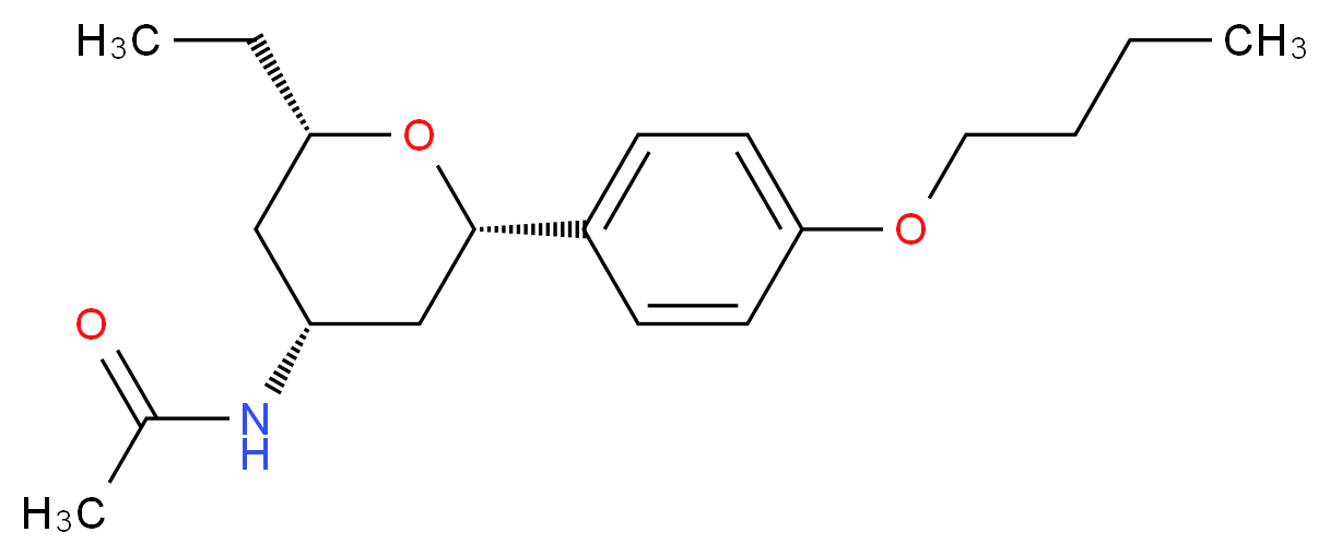 N-[(2S*,4R*,6S*)-2-(4-butoxyphenyl)-6-ethyltetrahydro-2H-pyran-4-yl]acetamide_Molecular_structure_CAS_)