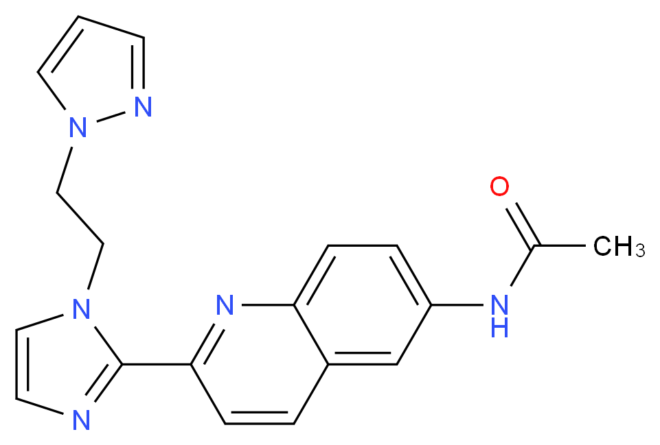 N-(2-{1-[2-(1H-pyrazol-1-yl)ethyl]-1H-imidazol-2-yl}quinolin-6-yl)acetamide_Molecular_structure_CAS_)